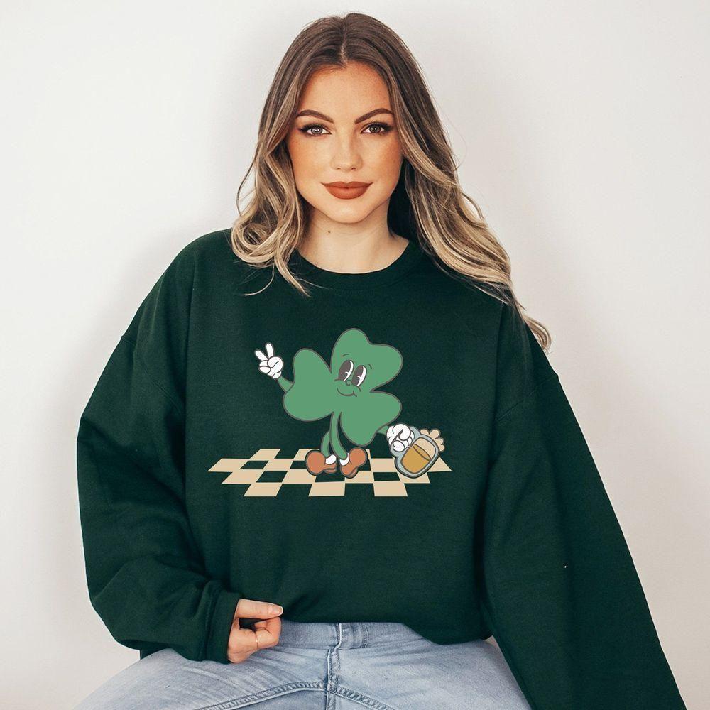 Retro Shamrock St Patricks Day Vuitino Merch